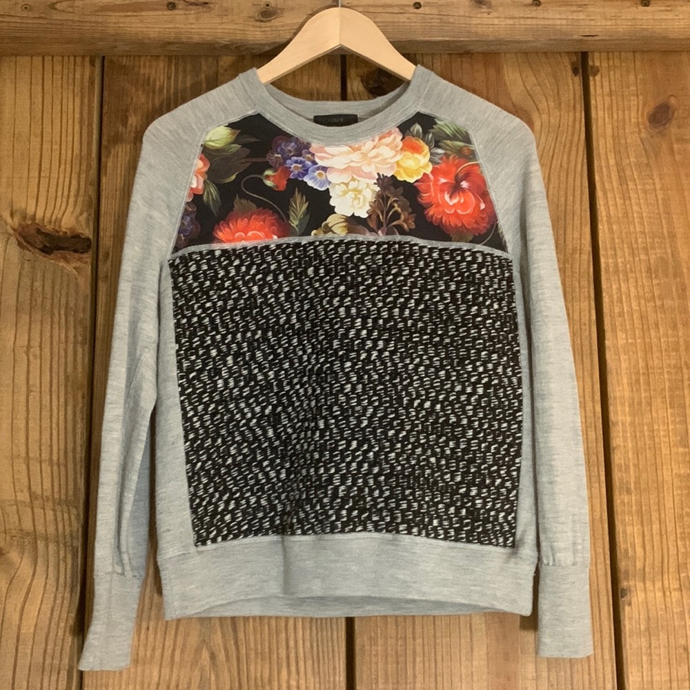 Vintage J.Crew Floral Panel Sweater